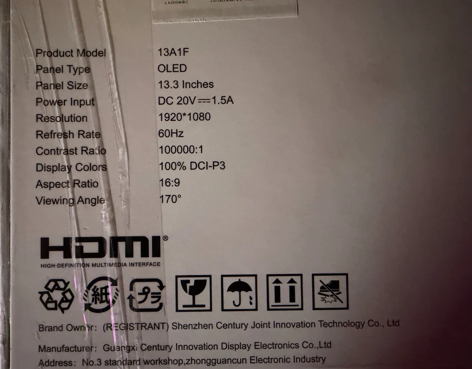 NEW Innocn 13.3" OLED TOUCHSCREEN Portable Monitor!! - Image 2 of 3