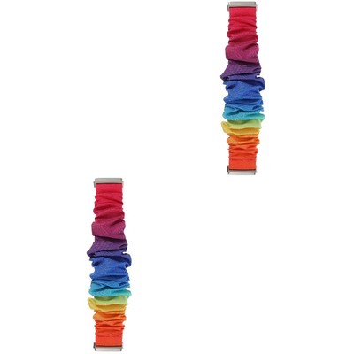 2 stücke Scrunchie Band Armband Ersatz kompatibel für Fitbit Versa3 /