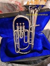 BARITONE MADE OF PURE BRASS METAL IN CHROME POLISH WITH CASE BOX & FREE SHIPPING