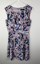 J. Crew Light Purple Floral Sleeveless A Line Dress Lined Size 2