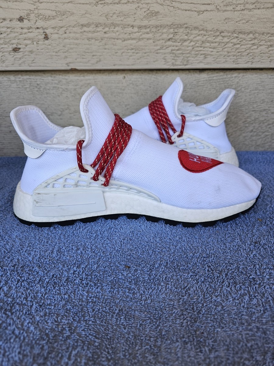 Adidas x Pharrell Williams HU NMD Human Made White Red Sneakers