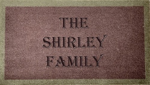 Personalised Multi Font Nylon Dirt Trapper Grey Brown Cream Green Door Mat - Picture 22 of 26