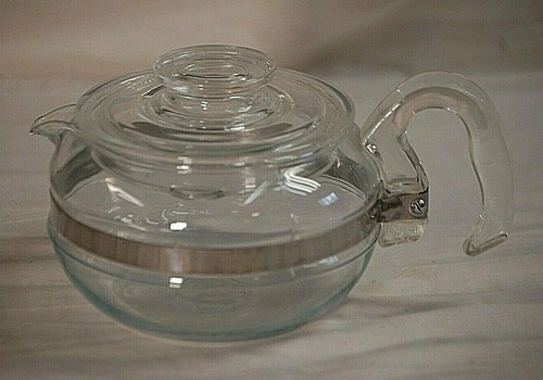 Pyrex Glass Stove Top Coffee Pot 6 Cup 