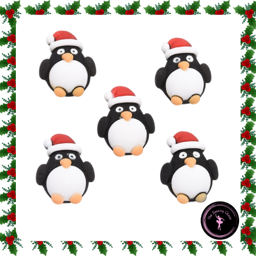 Pack of 10 Opaque Penguin Resin Cabochon DIY Jewellery Bow Accessories - Picture 1 of 3