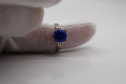 Anillo de lapislázuli plateado piedras curativas de calidad gemas piedras naturales regalo - Imagen 11 de 24