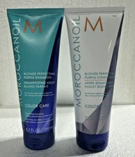 Moroccanoil Blonde Perfecting Shampoo & Conditioner 6.7 Oz