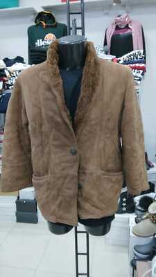 Conbipel Shearling Coat For Men Brown In Genuine Leather Size 40 MON 589 LZ