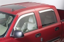 Chrome Trim Window Visors Fits 2009-2018 Dodge Ram 1500 Quad Cab Only 4 Visors