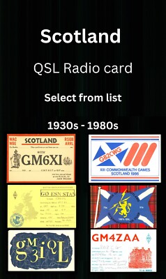 QSL Schottland Amateurfunkkarte 30er bis 80er Jahre - Auswahl aus Liste - C (f)