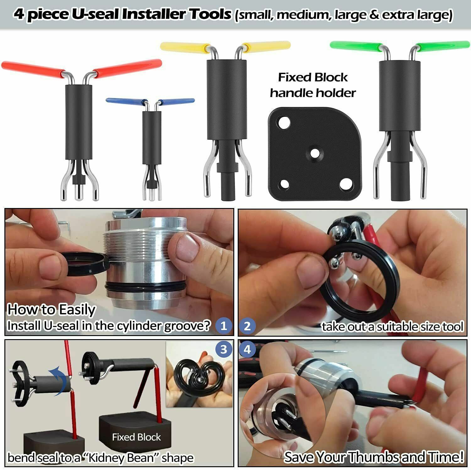 17PCS Hydraulic Cylinder Repair Tool Kit Fits Skid Steers, Loaders & Backhoes eBay