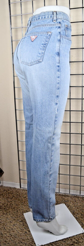 Guess Jeans VTG 90s Light Blue Wash Slightly Tapered High Waisted Sz 29 S/M - Picture 4 of 21