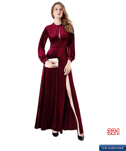 Ababalaya womens Soft Long Velvet Dress 