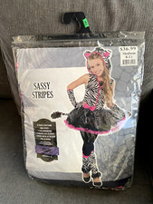 Girls Sassy Stripes Zebra Costume 356 Medium 8-10 Cute Halloween Costume Tutu