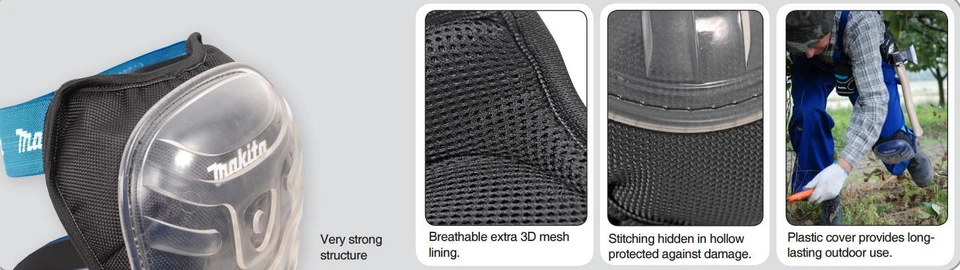 Joelheiras de gel Makita resistentes P-71978 - Imagem 3 de 3