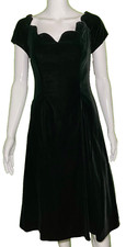 NEW Vintage 80's NIKI Size 10 Black Velvet Womens PROM Evening Goth Formal Dress