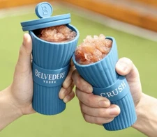Belvedere Vodka Crush Cup - Blue Silicone - Bespoke Slushy Cocktail Maker - New