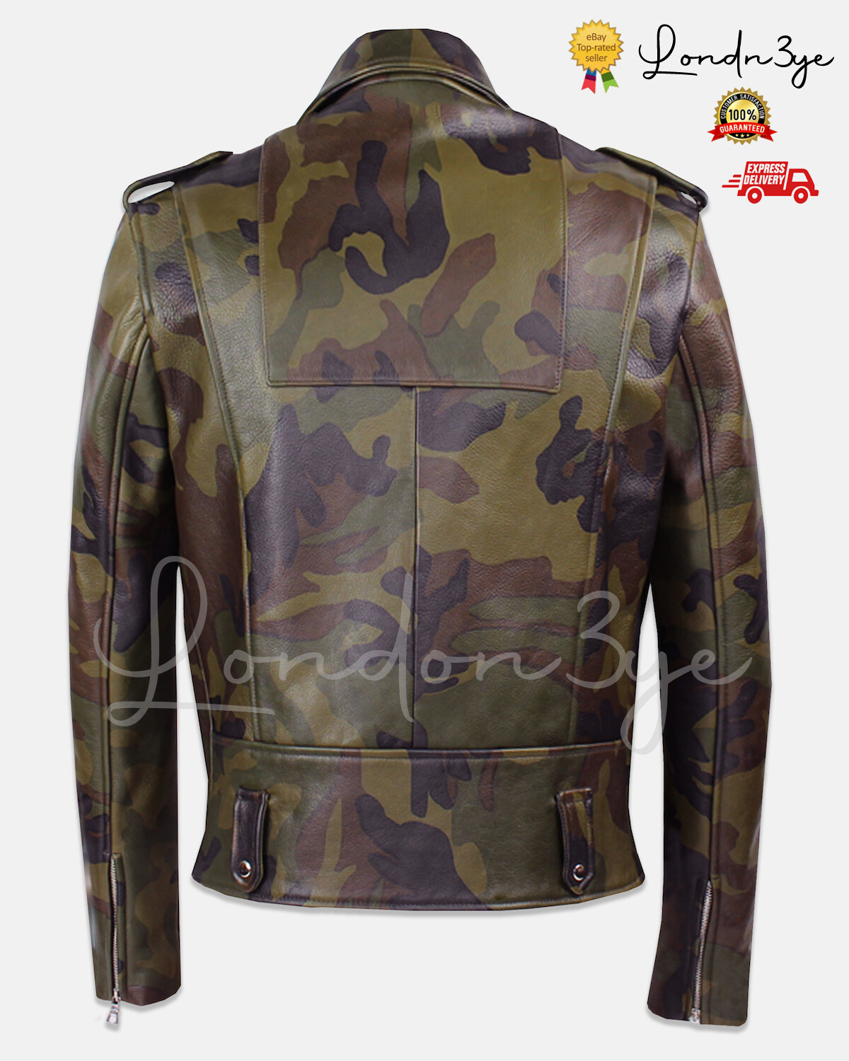 Men Camouflage Motorcycle Jacket Mens Real Leather Camo Biker Jacket eBay
