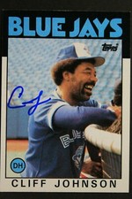 Cliff Johnson Toronto Blue Jays Autographed 1986 Topps #348 Signed Card 