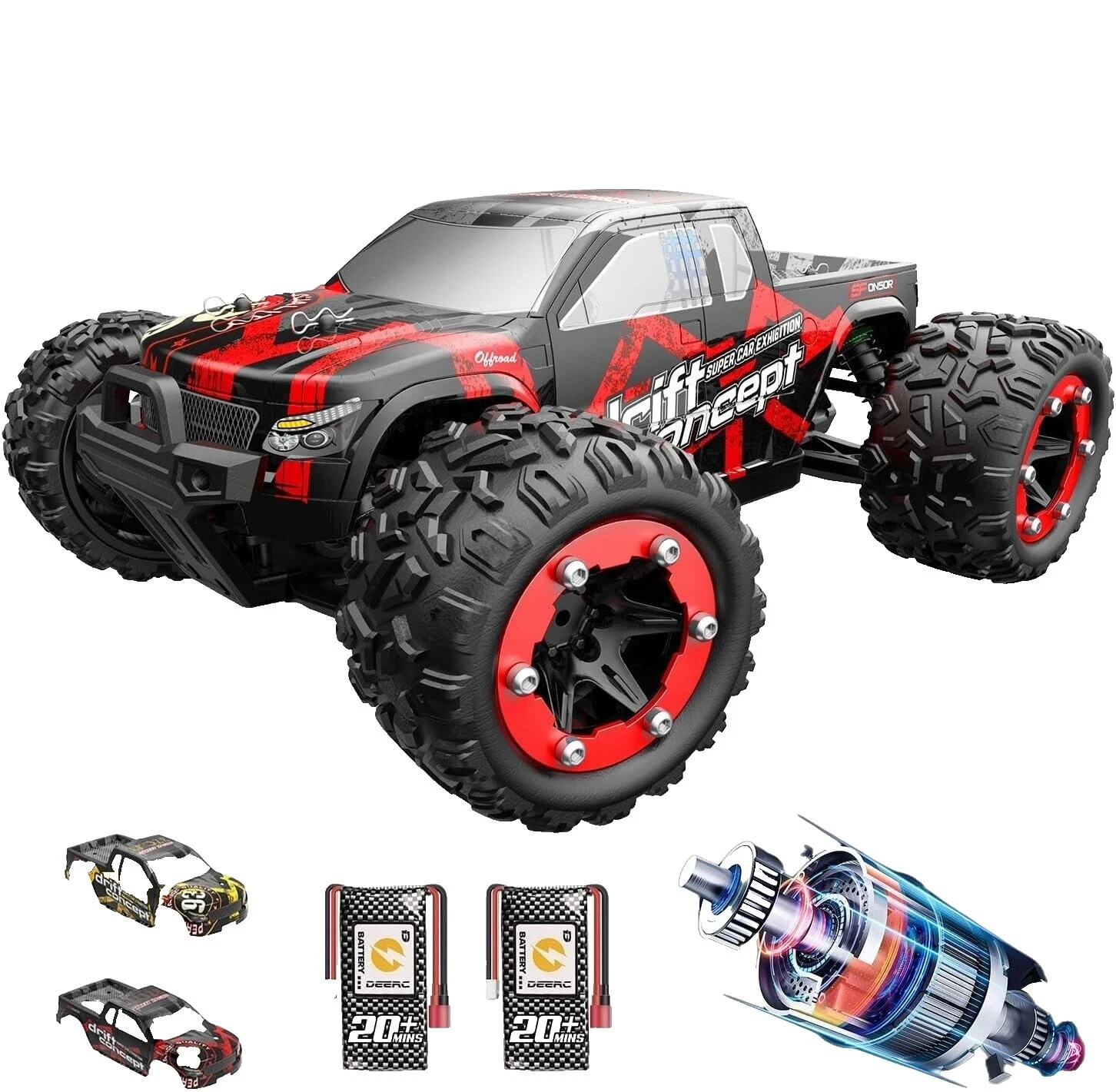 Multi-Color Hobby RC coches, camiones y motocicletas Monster Trucks
