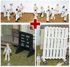 OO gauge Complete Cricket Game Scene, Figures & accessories (Unpainted) Langley 