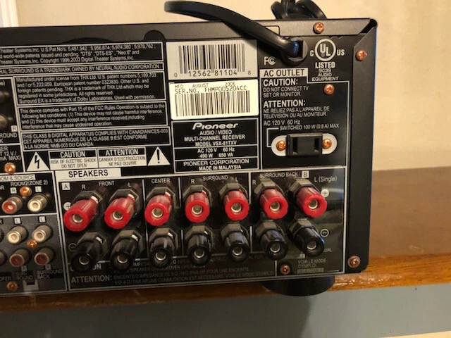 Pioneer Elite VSX–81TXV 7.1 Channel A/V Multi-Output Receiver - Image 4 of 4