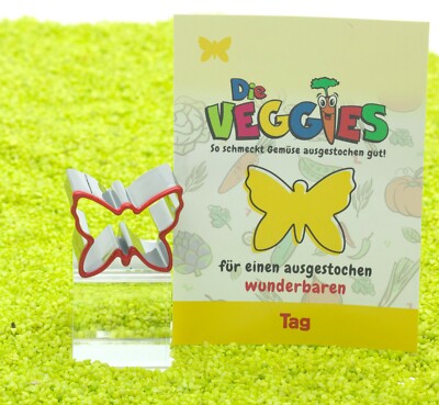 Hergo Die Veggies Obst Gemüse Brot Ausstecher Schmetterling - Edelstahl