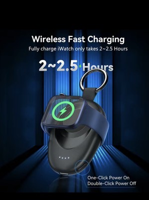 IWatch-Ladegerät, Schnellladung Tragbar 1400mAh Mobile Power kabellos Smartwatch