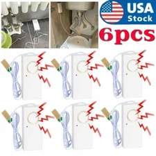 6pack 120-dB Water Leak Leakage Detector Detection Sound Alarm Sensor for Home