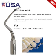 Dental Ultrasonic Piezo Periodontal Scaler Tips H4R Fit Satelec Acteon DTE NSK