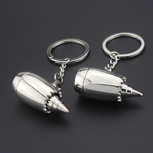 Creative 3D Simulation Aircraft Engine Shape Keychain Pendant Backpacks Key Ring - Picture 2 of 8
