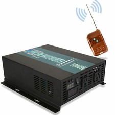 1000W Pure Sine Wave Power Inverter 24VDC to 120VAC RV/Home Solar Remote Control
