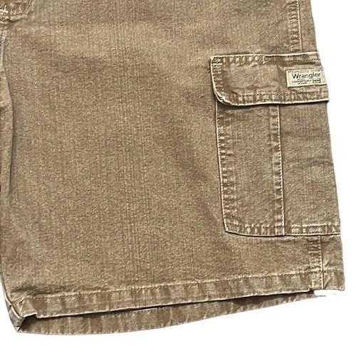 Short Wrangler Cargo Homme Taille 42 Tan Denim Poches 9,5” Entrejambe Coton Été - Photo 3 sur 8