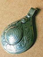 RARE ANCIENT AMULET SILVERED PENDANT ARTIFACT