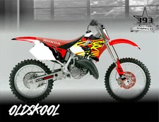 Honda CR 125 250 1995-1996 Full graphics kit CR125 CR250 decal red white black