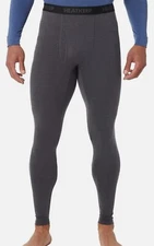 Mens Heat Keep Midweight Gray Performance Base Layer Pants Leggings XL
