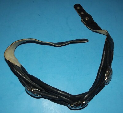 South west silver bulk belt, black leather NEW Silver Native American Southwest Black Leather Belt TRULY  main image 2