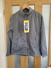 Ladies Kirkland Signature Jacket Coat Fleece Lined Full Zip Grey New Small