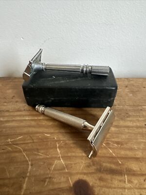 (2) Vintage Safety Razors GEM w/ Case & Gillette