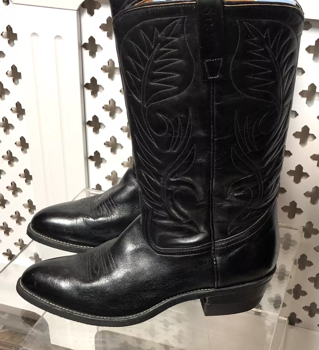 Mens black top cowboy boots uk