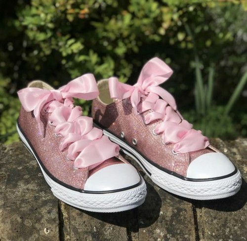 Fancy Ribbon Shoelaces for Kids Children's Adults Trainers Converse Vans - Picture 54 of 56