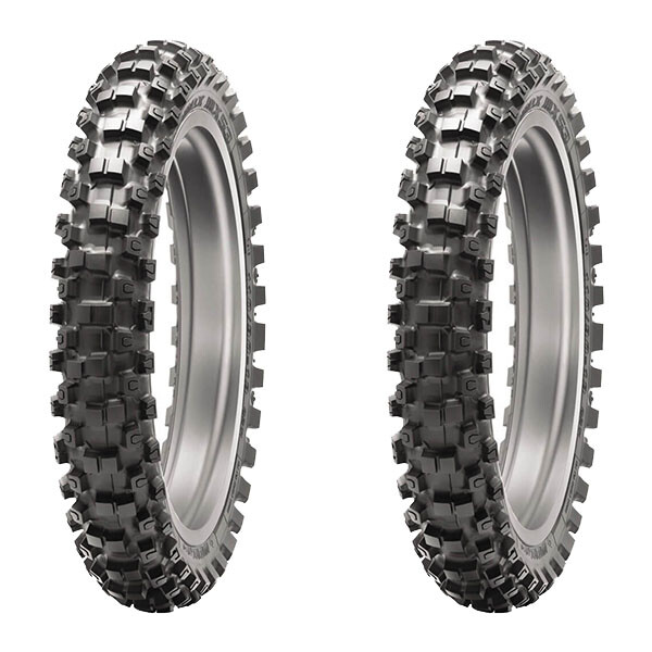 TYRE PAIR DUNLOP 60/100-10 33J + 100/100-18 59M GEOMAX MX53