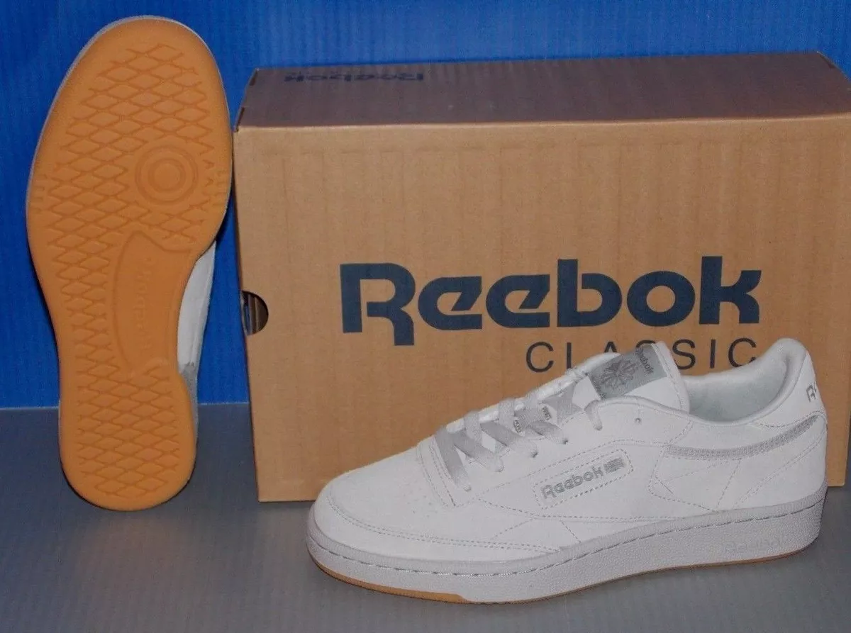 Amargura pistola Resonar BOYS REEBOK CLUB C 85 TG in colors STEEL / CARBON / GUM SIZE 5.5 | eBay