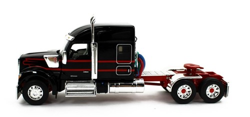 DCP 1:64 *BLACK & RED* Kenworth W990 High Roof & WILSON LIVESTOCK TRAILER NIB - Picture 5 of 8