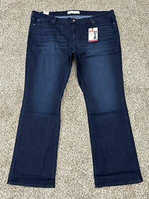 NEW Levis Signature Women's Stretch Mid Rise Bootcut Jeans Dark