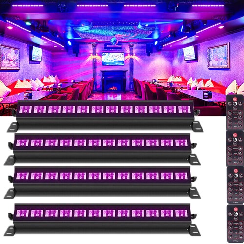 4Pack LED Stage Lighting Bar 120W UV Blacklight DJ Party Wall Washer