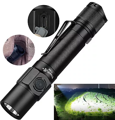 Trustfire Tactical Flashlight 1800Lumen Type-C USB Rechargeable Pocket EDC Torch