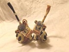 New ListingVtg 🐄 Cow 🐄 Figures (2) Handpainted , Paper Tails & Ears , Working Bells 1991