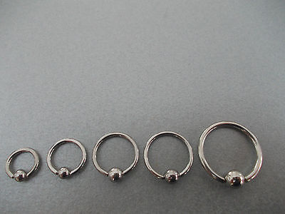 Surgical Steel Ring BCR Pack of 10 pcs Barbell Bar Tragus Nose Septum 1.2 ga 8mm