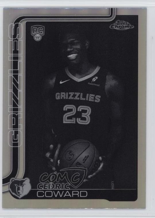 2025-26 Topps Chrome Negative Refractor Cedric Coward #261 1p0q