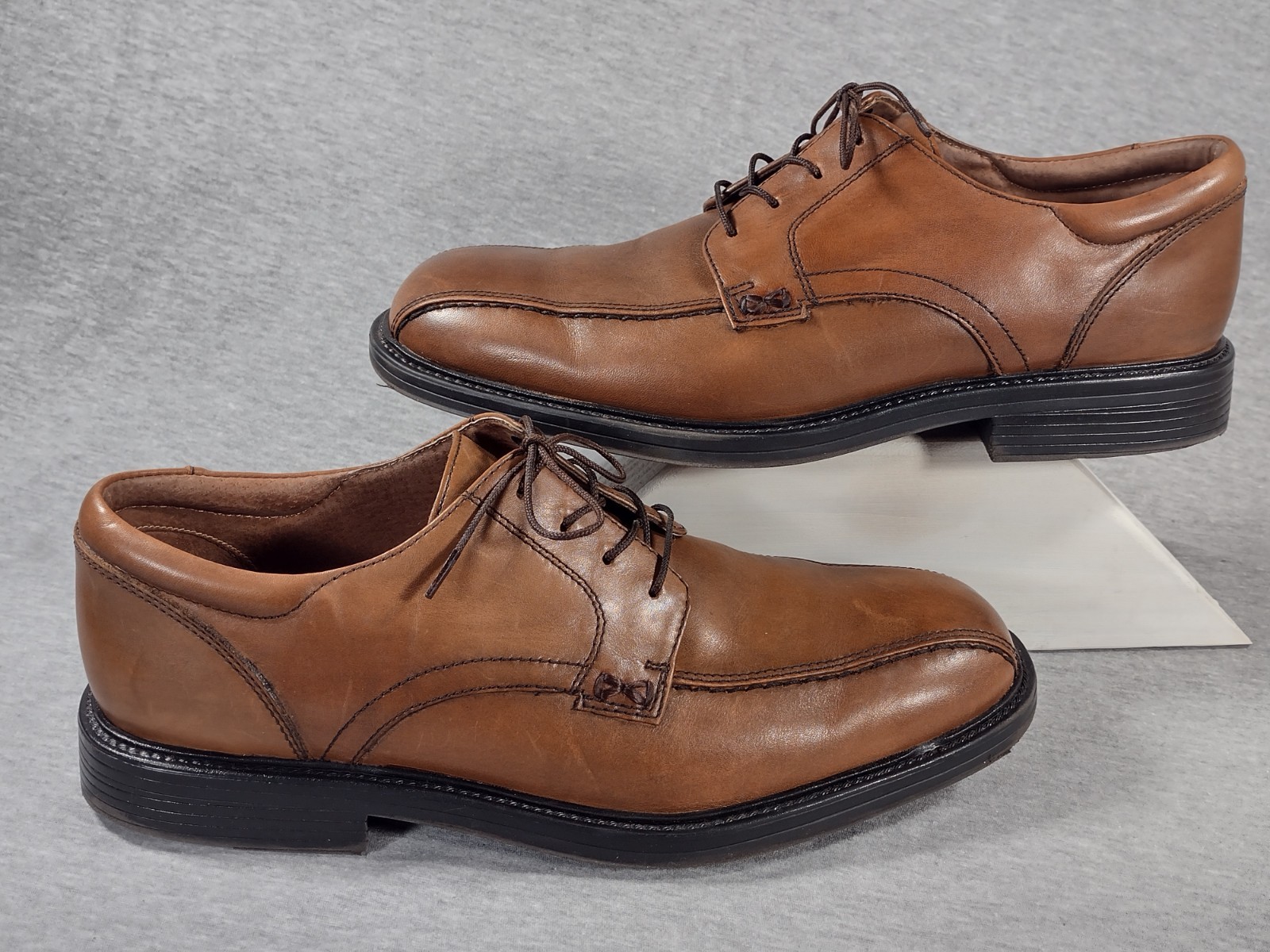 SAOLA Bostonian Derby scarpe eleganti uomo 9 5 M pelle marrone 28927